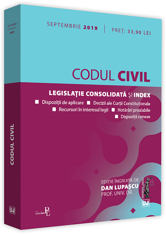 Codul civil: septembrie 2019 | Prof. univ. dr. Dan Lupascu carturesti.ro Carte