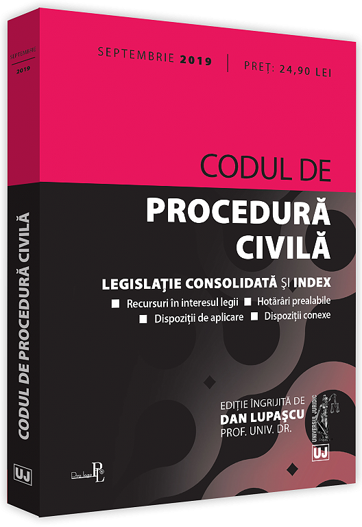 Codul de procedura civila: septembrie 2019 | Prof. univ. dr. Dan Lupascu carturesti.ro imagine 2022