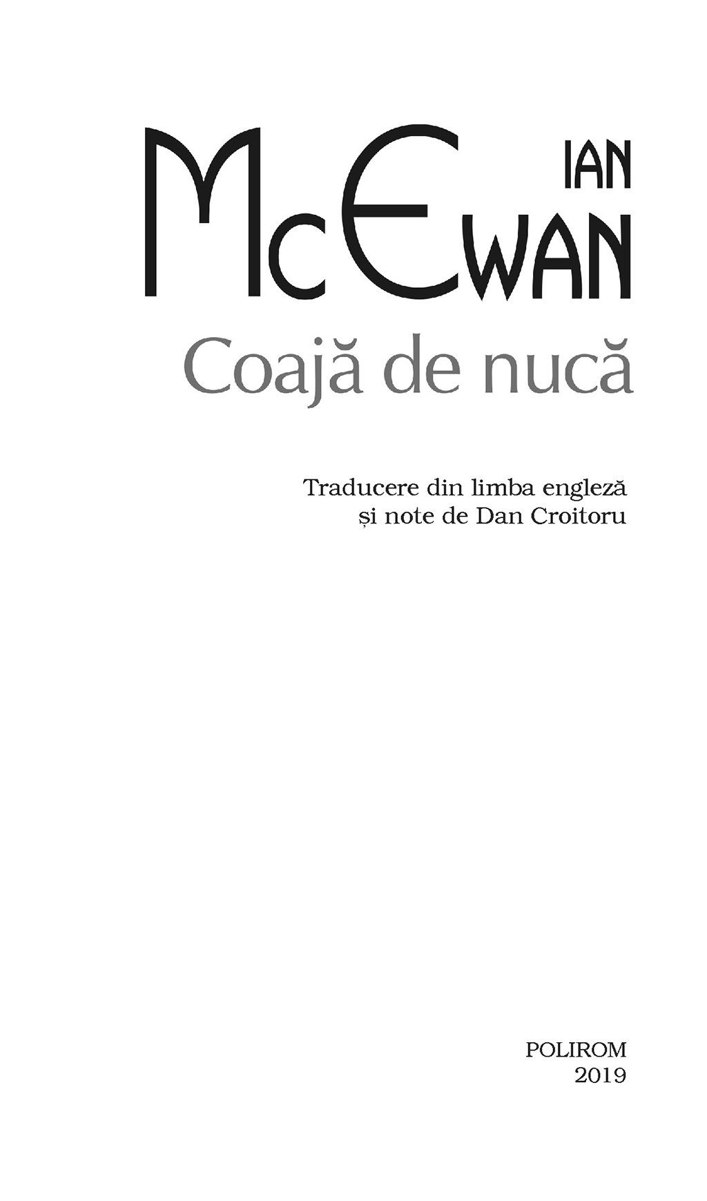 Coaja de nuca | Ian McEwan - 2 | YEO