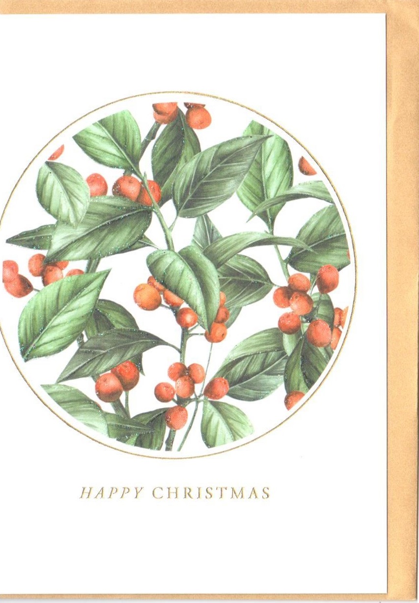  Felicitare - Merry Christmas - deck the halls berries | The Art File 