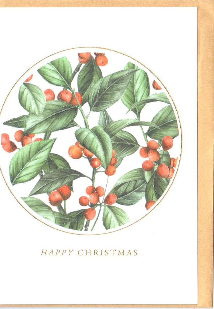 Felicitare - Merry Christmas - deck the halls berries | The Art File