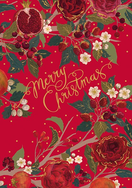 Felicitare - Merry Christmas - Ruby Fruits | The Art File