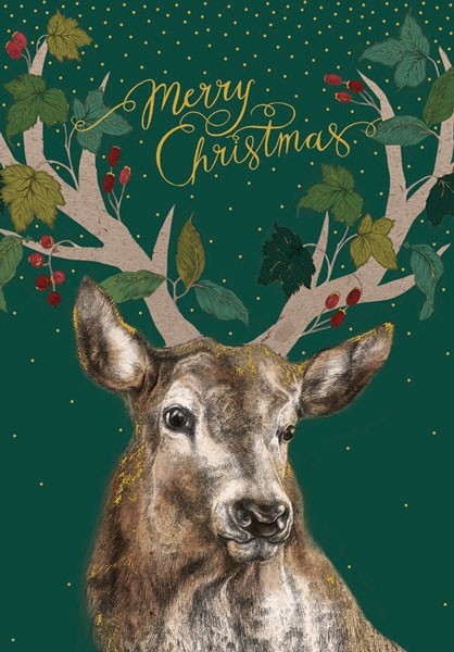  Felicitare - Merry Christmas - Stag | The Art File 