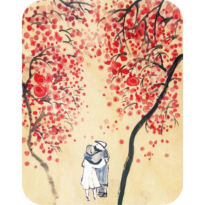 Felicitare din lemn - Wooden - Love Among The Cherry Blossoms | Forever Cards Limited