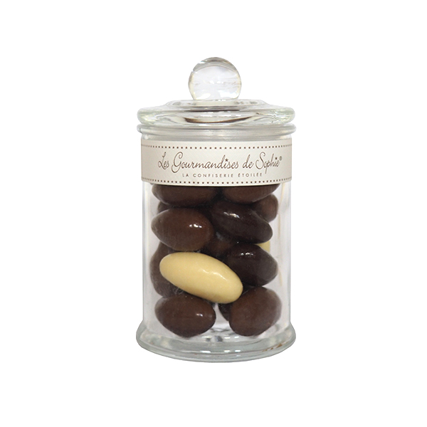 Borcan cu migdale ( 3 tipuri de ciocolata) - amandes ( 3 chocolats) | Les Gourmandises de Sophie