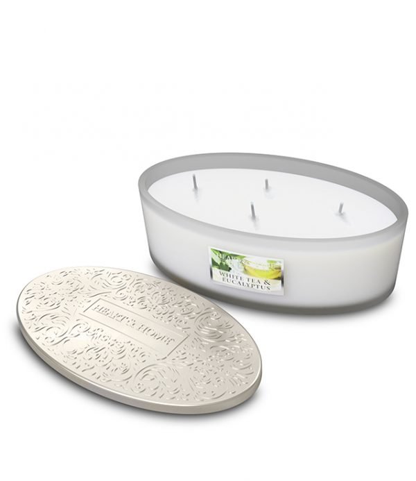 Lumanare parfumata - 4 Wick Ellipse - White Tea and Eucalyptus | Heart and Home - 1 | YEO