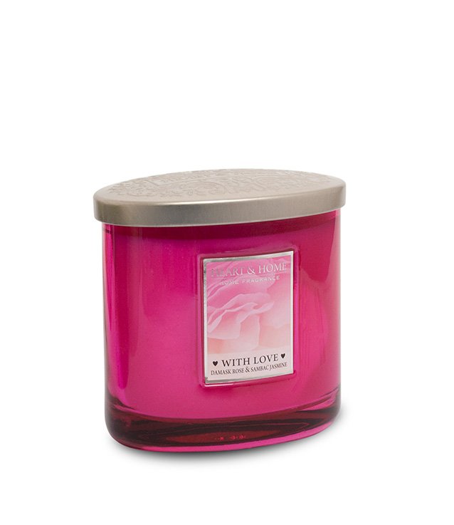 Lumanare parfumata - 2 Wick Ellipse - With Love | Heart and Home