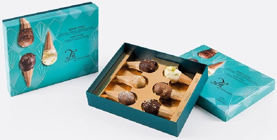 Cutie cu selectie de mini conuri de ciocolata | T\'A Milano