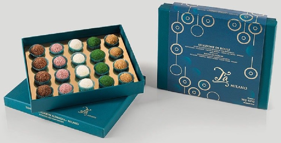 Cutie cu bomboane din ciocolata artizanala - Boule Selection Box | T\'A Milano