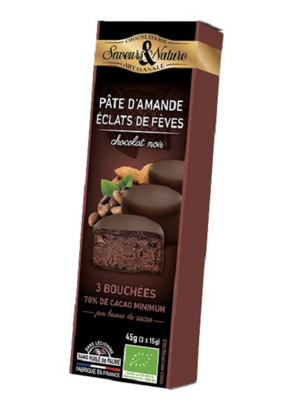 Praline - Pate d\'amande eclats de feves Bio | Saveurs et Nature