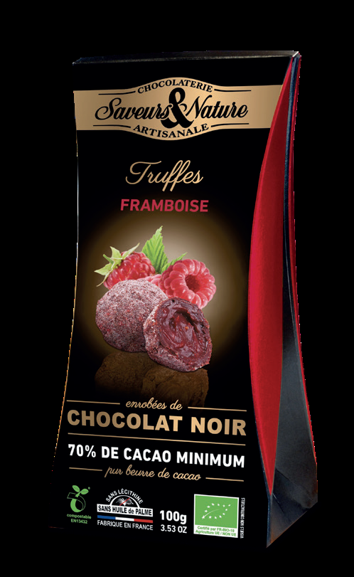 Trufe cu zmeura Bio - ballotin truffes framboise Bio | Saveurs et Nature