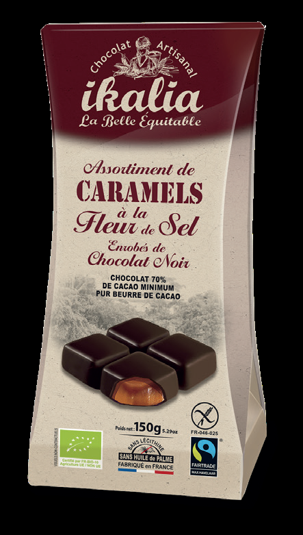 Bomboane cu caramel sarat - ballotin caramel sale Bio | Saveurs et Nature