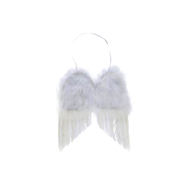 Decoratiune Craciun - Angel Wings Feather White, 34x30cm |