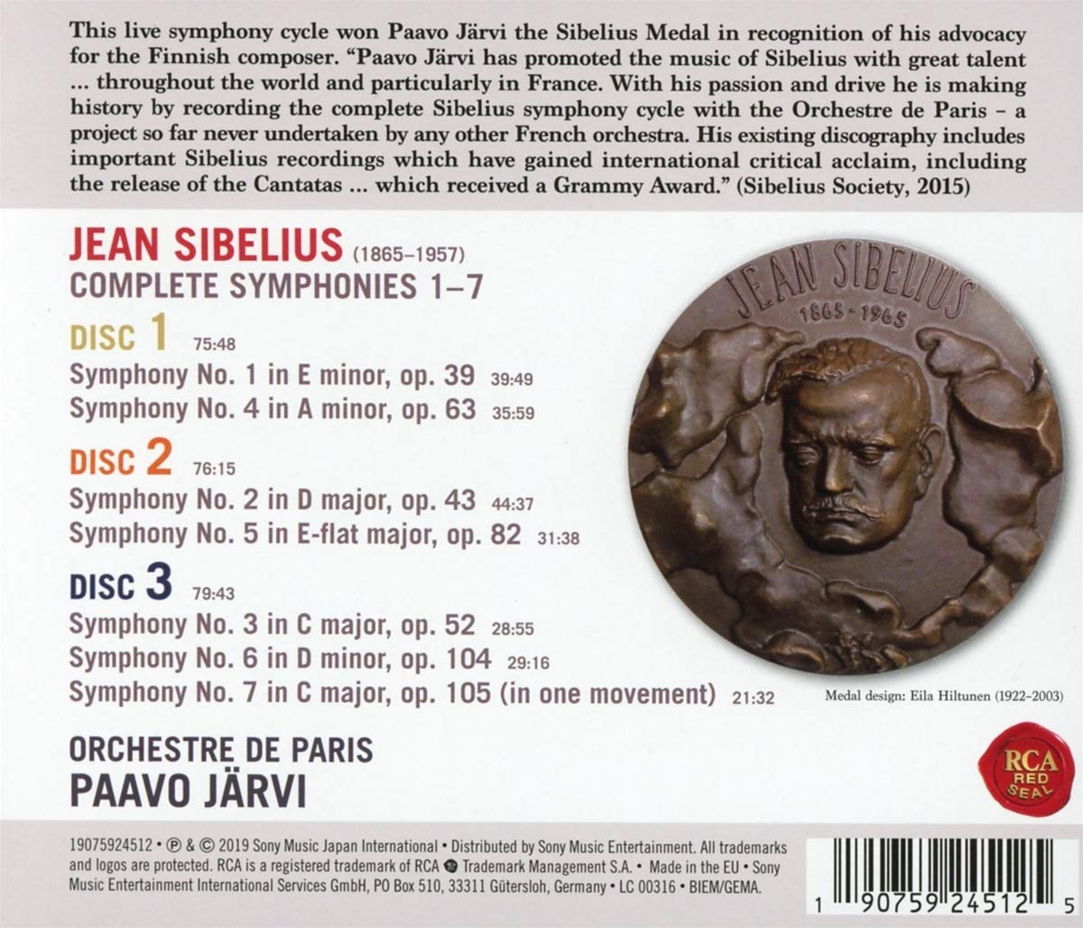 Sibelius: Complete Symphonies | Järvi Paavo, Orchestre de Paris