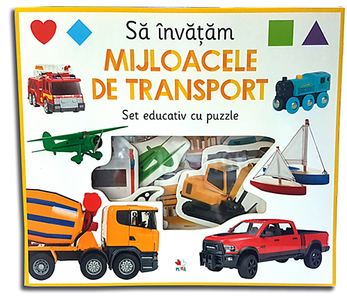Sa invatam mijloacele de transport. Set educativ cu puzzle | carturesti.ro imagine 2022