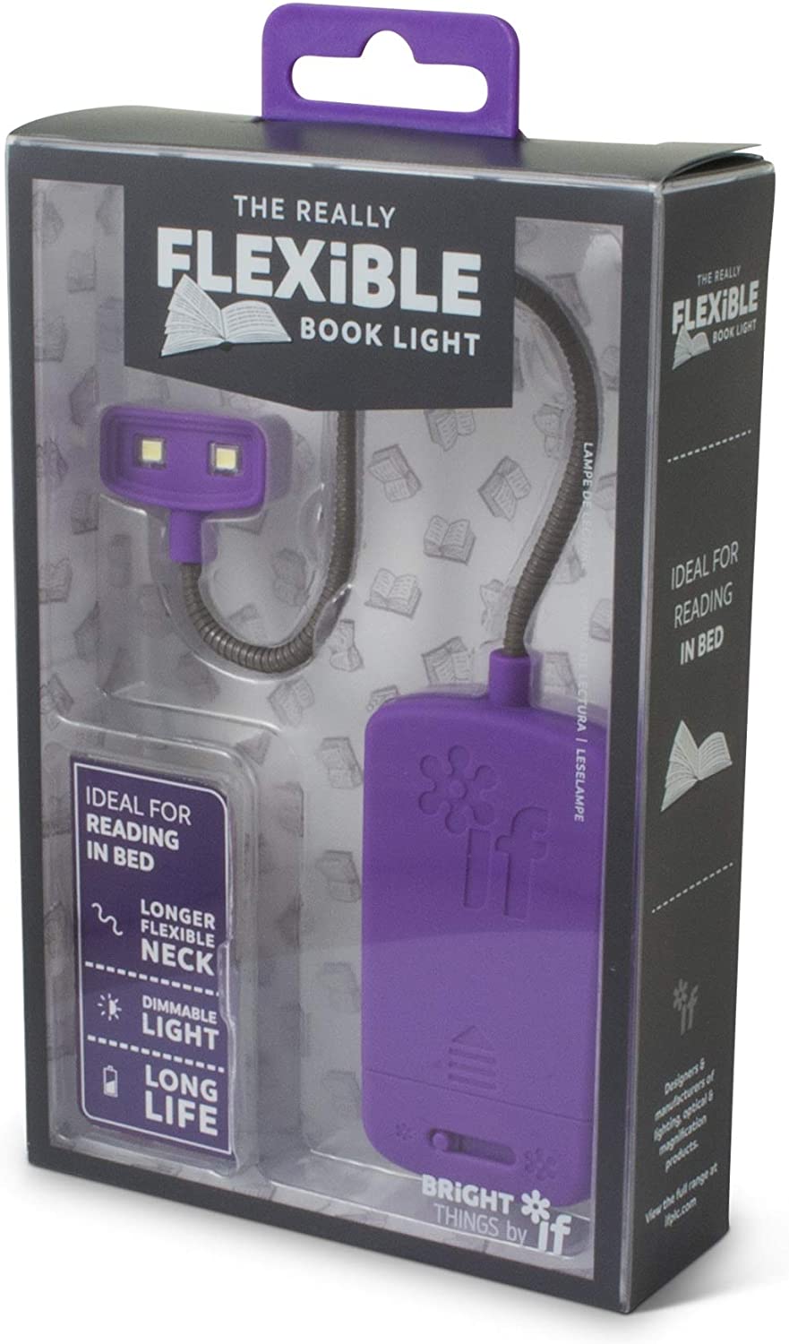 Lampa pentru citit - The Really Flexible Book Light - Purple | If (That Company Called)