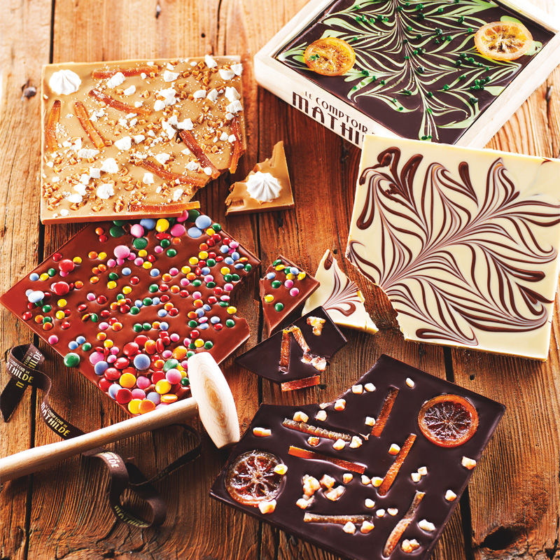 Ciocolata in cutie de lemn - 4 Choc Assortiment Gourmandises | Comptoir de Mathilde - 1 | YEO