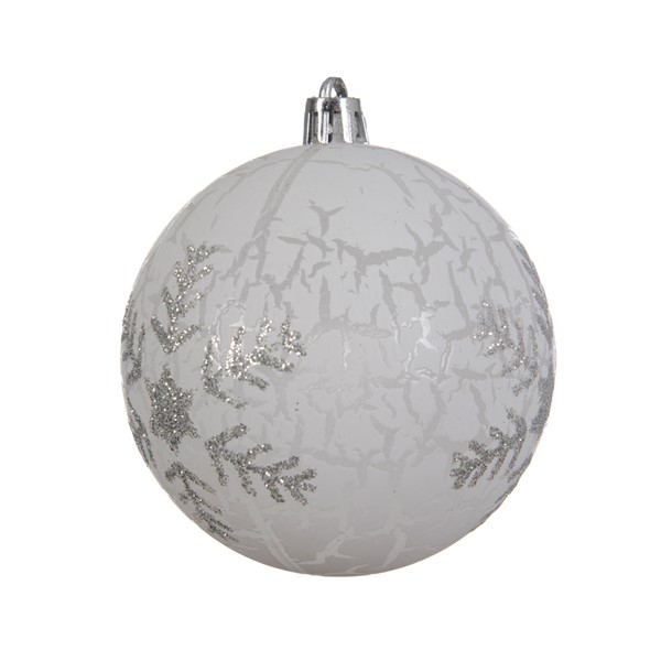 Glob decorativ - Deco Bauble Snowflake - White | Kaemingk