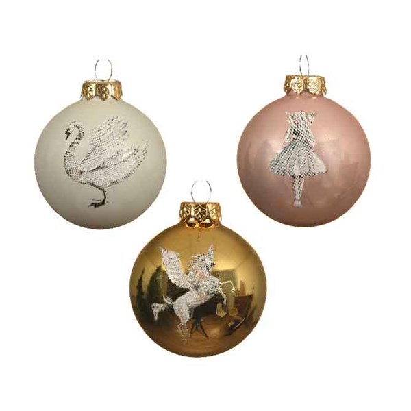 Glob decorativ - Angel Bauble - Light Gold, Blush Pink, Winter White - mai multe culori | Kaemingk