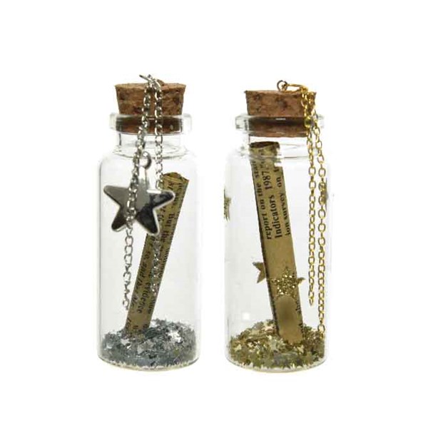 Decoratiune - Bottle with Star - mai multe culori | Kaemingk