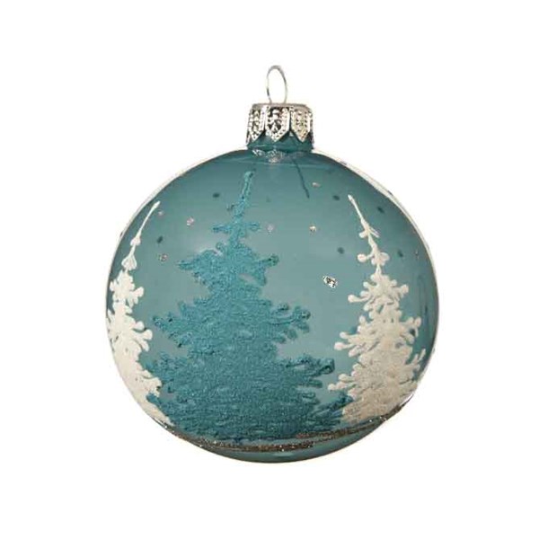 Glob decorativ - Tree Scenery - Bleu Arctique | Kaemingk