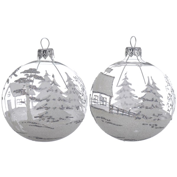 Glob decorativ - Deco Bauble Landscape - Transparent - mai multe modele | Kaemingk