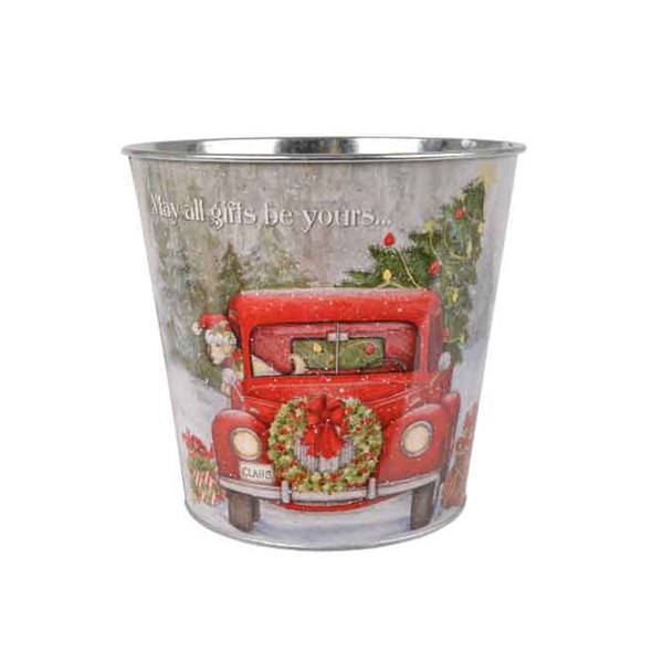 Ghiveci decorativ mic - Christmas Planter - Car and Dog | Kaemingk