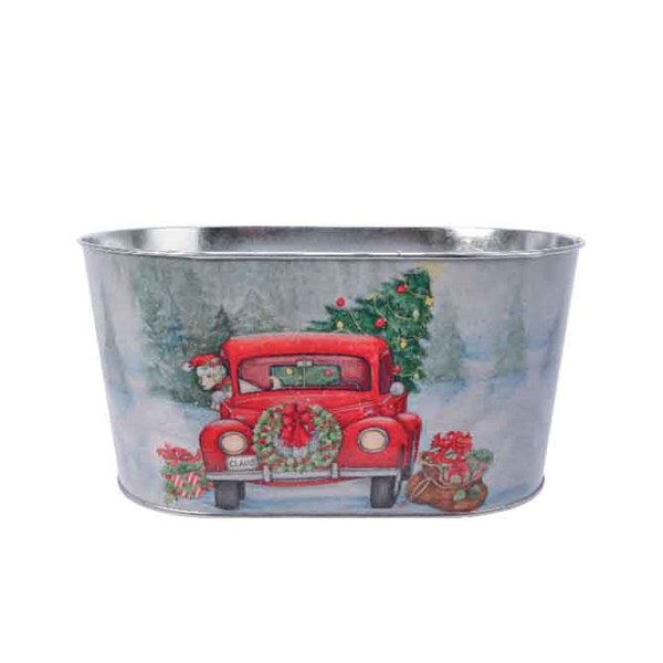 Ghiveci decorativ - Christmas Planter - Car and Dog | Kaemingk