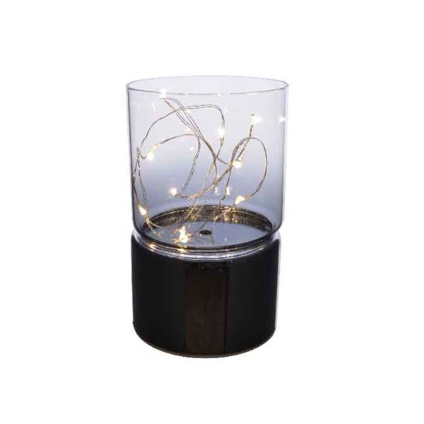 Lampa decorativa medie - MicroLED Glass Dome Grey | Kaemingk