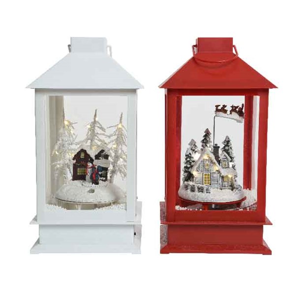Felinar decorativ - Led Lantern - Warm White and Red - mai multe culori | Kaemingk