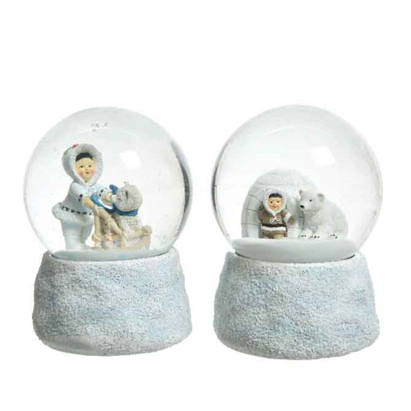 Glob decorativ - Snow Globe Eskimo - White - mai multe modele | Kaemingk