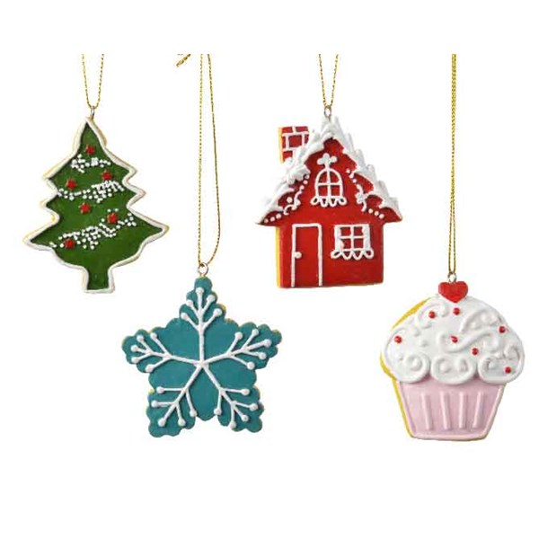 Decoratiune - Cookie with Hanger - Green, Pink, Blue, Red - mai multe modele | Kaemingk