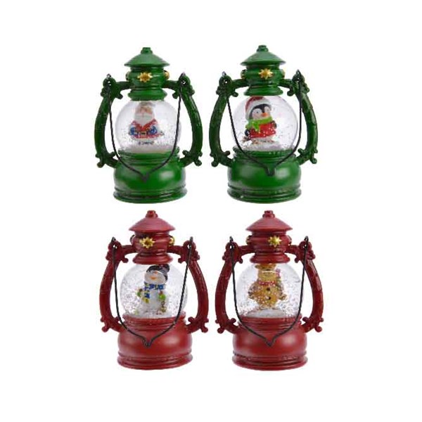 Felinar decorativ - Snow Globe - Red and Green - mai multe modele | Kaemingk