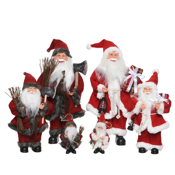 Decoratiune Craciun - Figurina Santa Red with Lamp, 20x10x30cm | Kaemingk