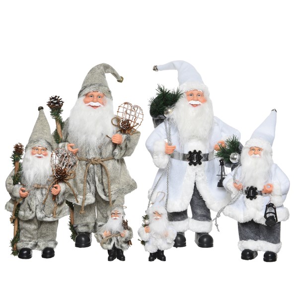 Decoratiune Craciun - Figurina Santa White with Lamp, 20x10x30cm | Kaemingk