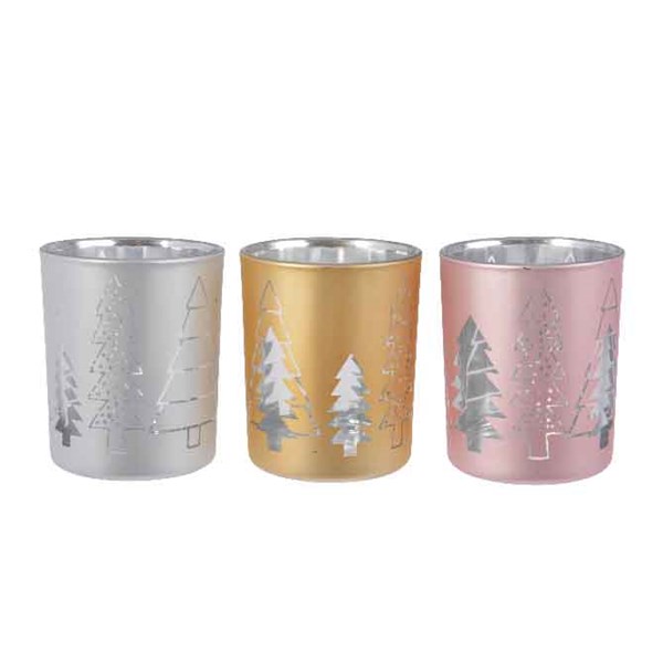 Suport pentru lumanare - Tlighth Laser Tree - Light Gold, Blush Pink, Winter White - mai multe culori | Kaemingk