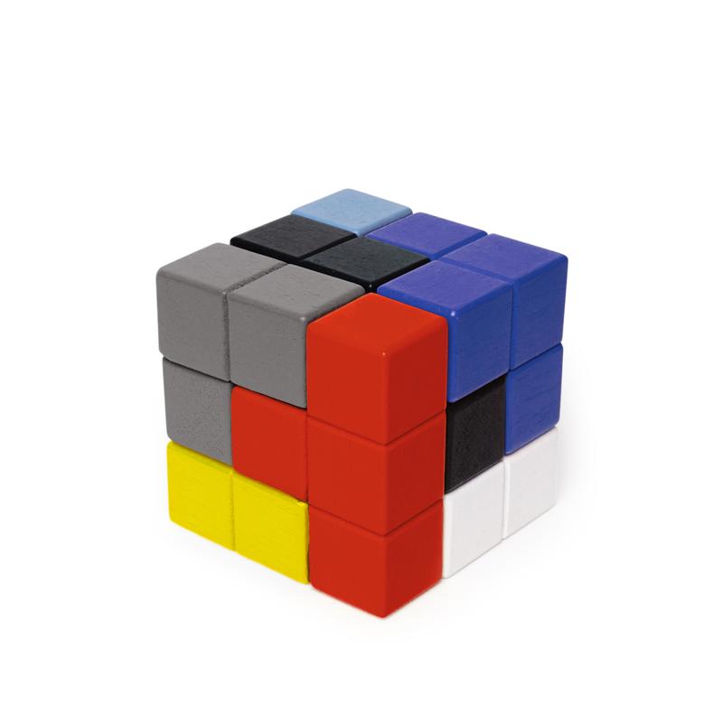 Puzzle 3D din lemn - Block Cube | Kikkerland - 2