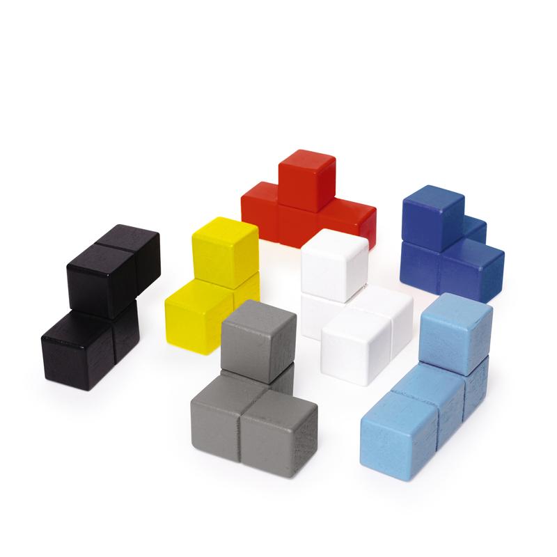 Puzzle 3D din lemn - Block Cube | Kikkerland - 1