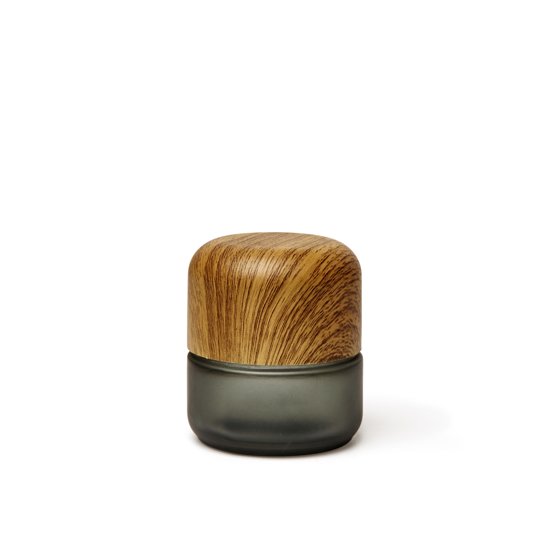 Cutie cu capac - Container with Wood Cap - Black | Kikkerland