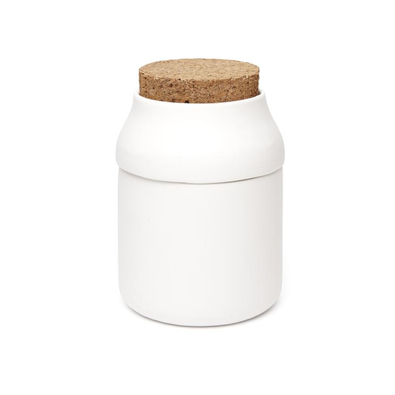 Ustensila mare pentru macinat - Ceramic Grinder and Jar Large White | Kikkerland - 1 | YEO