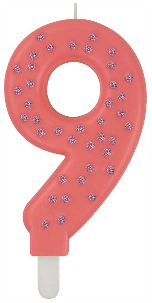 Lumanare pentru tort - Number 9- Pink | Legami