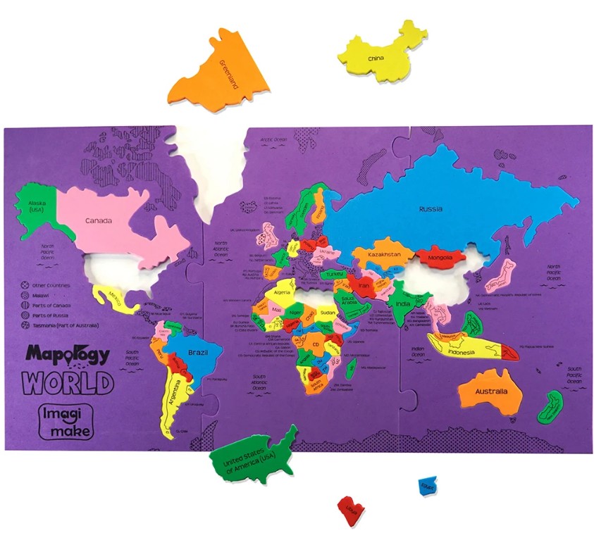 Puzzle din spuma - Harta Lumii | ImagiMake - 3