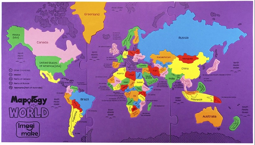 Puzzle din spuma - Harta Lumii | ImagiMake - 2