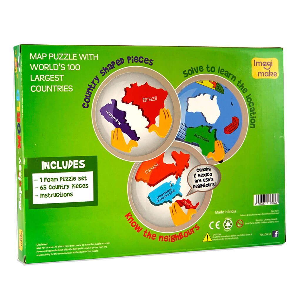 Puzzle din spuma - Harta Lumii | ImagiMake - 1