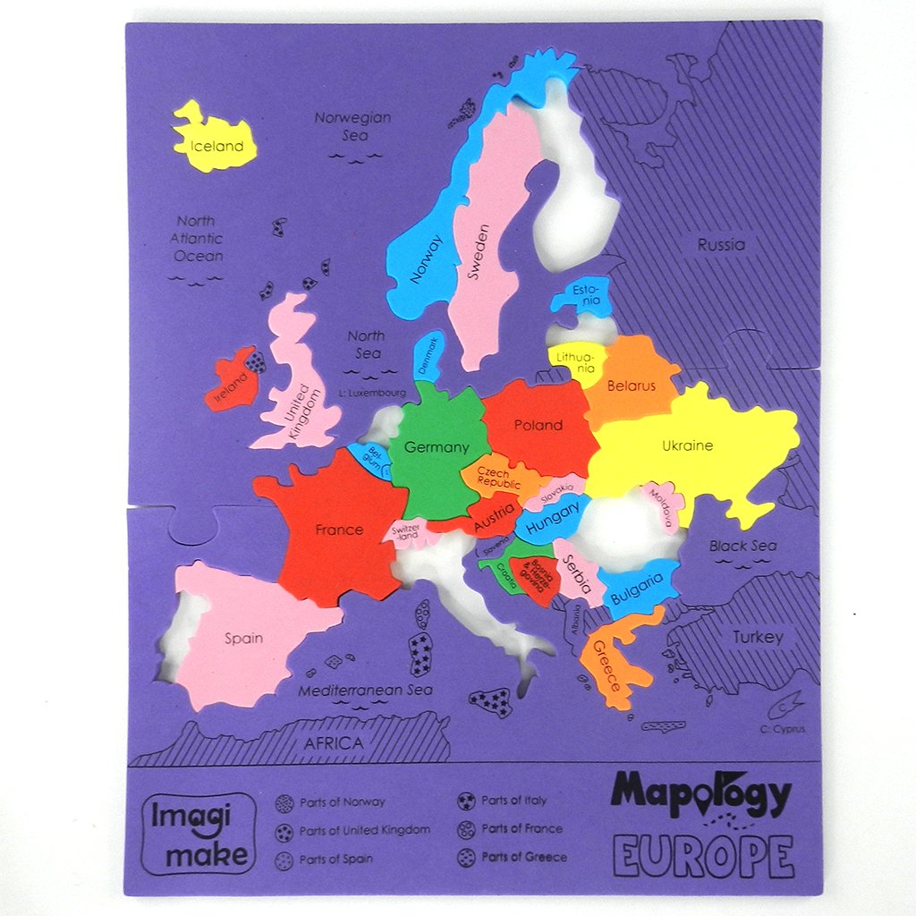 Puzzle din spuma - Harta Europei | ImagiMake