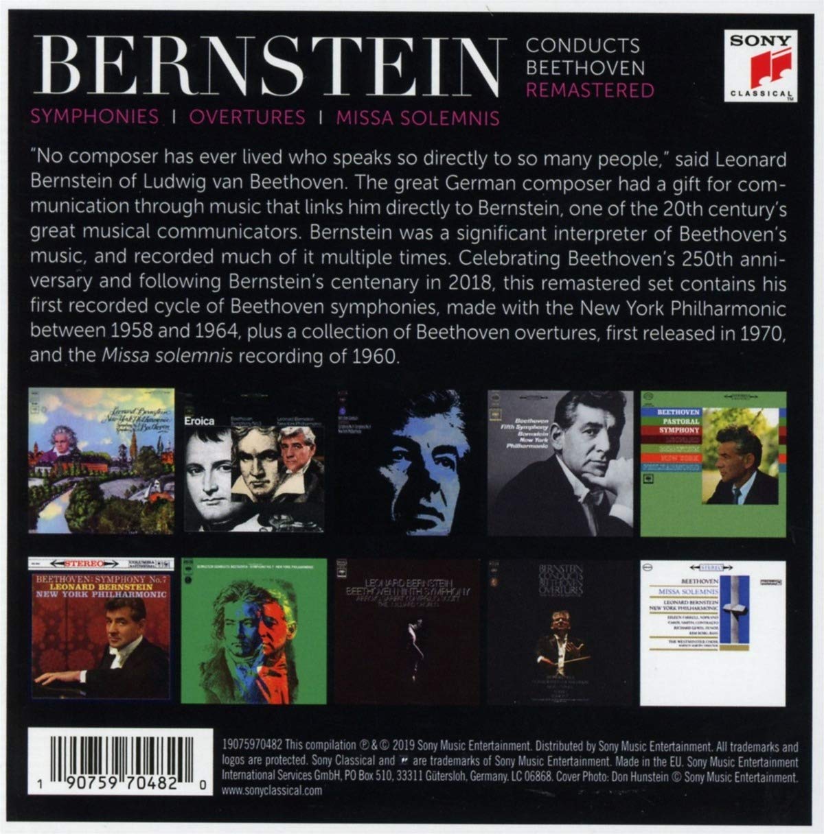 Bernstein conducts Beethoven (Remastered) - 10 CD Box Set | Leonard Bernstein