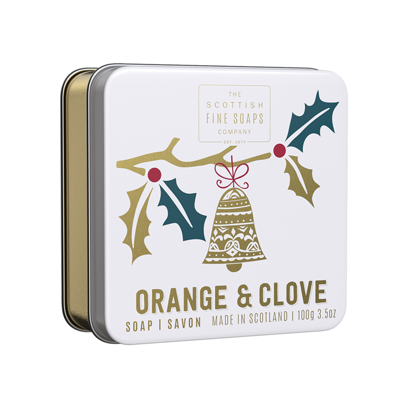 Sapun in cutie metalica - Orange & Clove | The Scottish Fine Soaps
