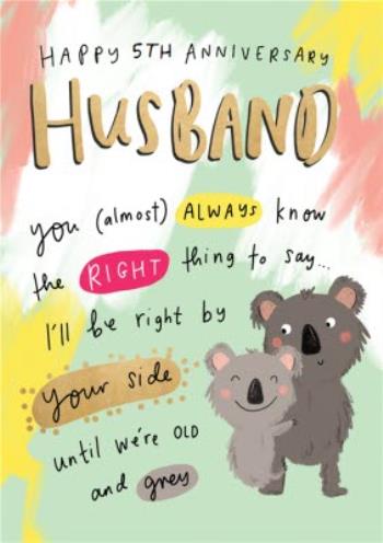 Felicitare - Husband Right By Your Side, Koalas | Pigment Productions