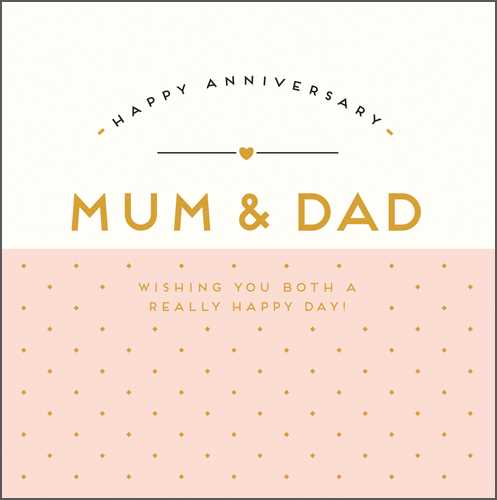 Felicitare - Happy Anniversary Mum & Dad | Pigment Productions