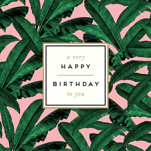 Felicitare - Palms Happy Birthday | Pigment Productions